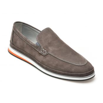 Mocasini casual GRYXX gri, M72682, din nabuc