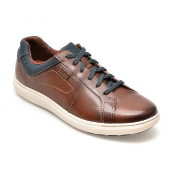 Pantofi casual CLARKS maro, MAPSTONE LACE, din piele naturala