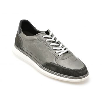 Pantofi casual GRYXX gri, KL2410, din piele naturala de firma originali