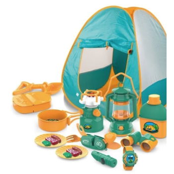 Set camping exterior/interior pentru copii multicolor