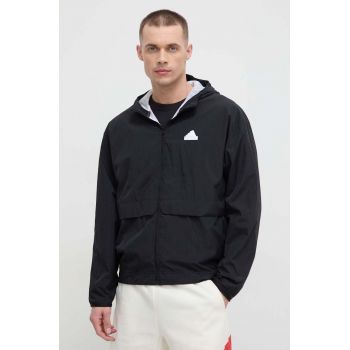 adidas geacă bărbați, culoarea negru, de tranziție, oversize IR5192