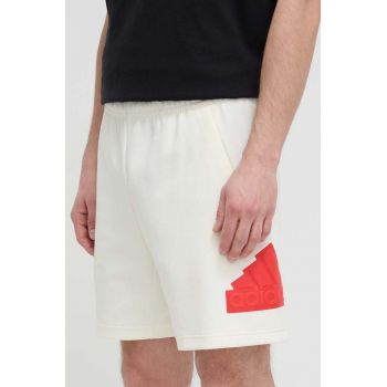 adidas pantaloni scurți bărbați, culoarea bej IR9167