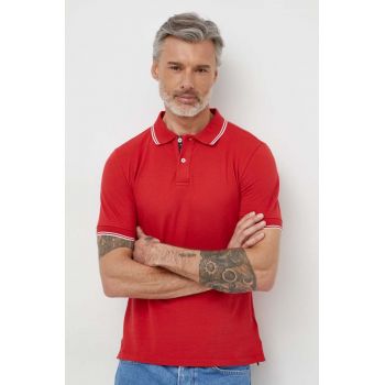 Geox tricou polo M4510R-T3088 M POLO barbati, culoarea rosu, neted