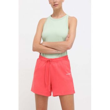 Columbia pantaloni scurți Trek femei, culoarea roșu, cu imprimeu, high waist 2032941