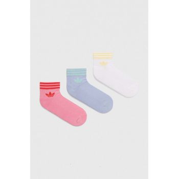 adidas Originals șosete 3-pack culoarea alb IT5523