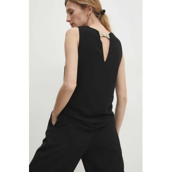 Answear Lab bluza femei, culoarea negru, neted