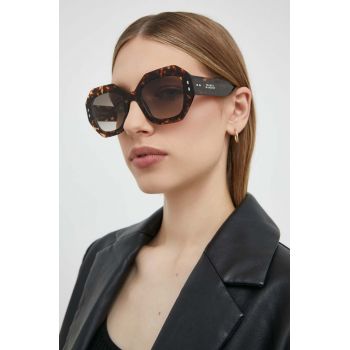 Isabel Marant ochelari de soare femei, culoarea maro