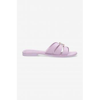 Mexx slapi de piele Nikki femei, culoarea violet, MICY1608441W