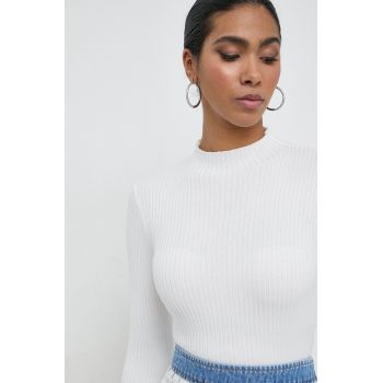 Morgan pulover femei, culoarea bej, cu turtleneck