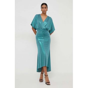 Nissa rochie culoarea verde, maxi, drept RS14720