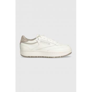 Reebok Classic sneakers din piele CLUB C culoarea bej