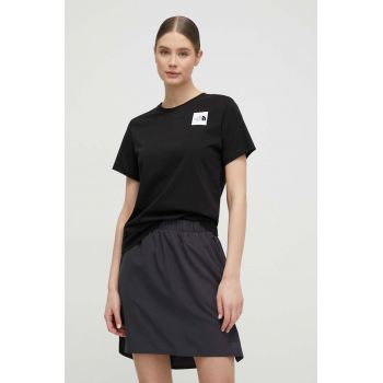 The North Face tricou din bumbac W S/S Relaxed Fine Tee femei, culoarea negru, NF0A87NEJK31 ieftin