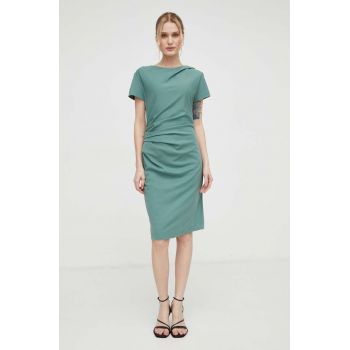 Tiger Of Sweden rochie culoarea verde, mini, drept