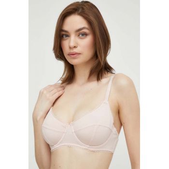 United Colors of Benetton sutien culoarea roz, neted