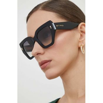 Etro ochelari de soare femei, culoarea negru