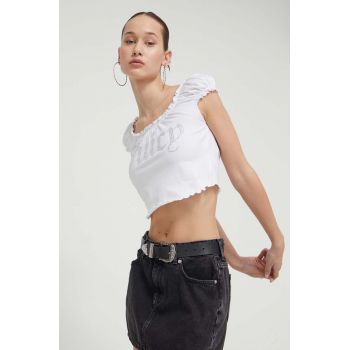 Juicy Couture top femei, culoarea alb