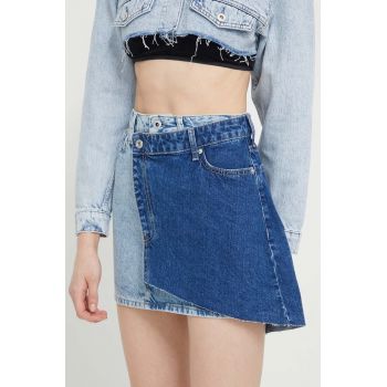 Karl Lagerfeld Jeans fustă din denim mini, evazată