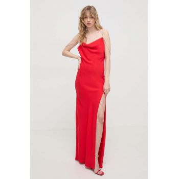 Nissa rochie culoarea roșu, maxi, drept RS14746