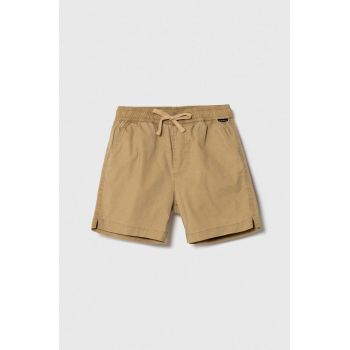 Quiksilver pantaloni scurti copii TAXER YOUTH culoarea bej, talie reglabila