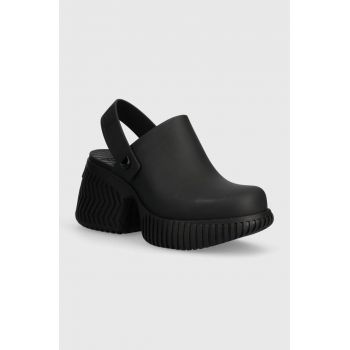 Sorel papuci ONA STREETWORKS CLOG HEE femei, culoarea negru, cu toc drept, 2069871010