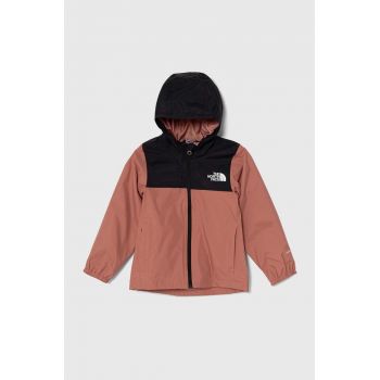 The North Face geaca copii RAINWEAR SHELL culoarea maro ieftina