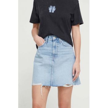 Tommy Jeans fustă din denim mini, drept DW0DW17665