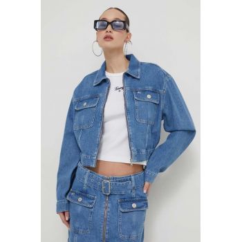 Tommy Jeans geacă din denim femei, de tranziție DW0DW17656