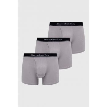 Abercrombie & Fitch boxeri 3-pack barbati, culoarea gri