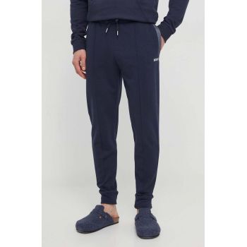 BOSS pantaloni de trening culoarea bleumarin, uni 50515166