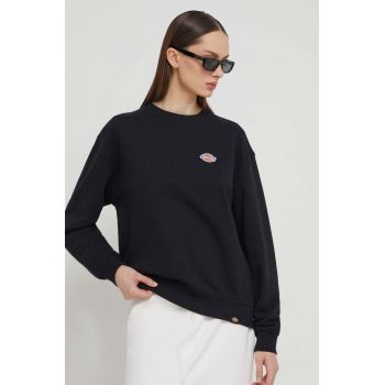 Dickies hanorac de bumbac MILLERSBURG SWEATSHIRT W femei, culoarea negru, cu imprimeu, DK0A4YQD