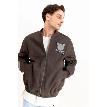 Jacheta bomber unisex cu gluga detasabila