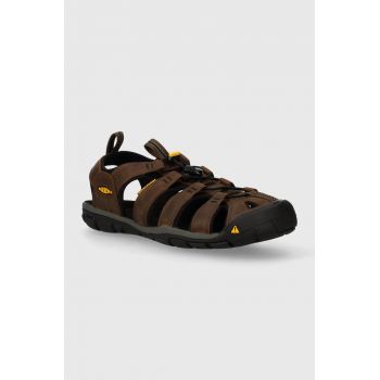 Keen sandale Clearwater CNX Leather barbati, culoarea maro