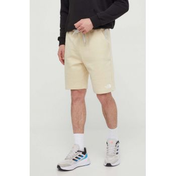 The North Face pantaloni scurti din bumbac culoarea bej