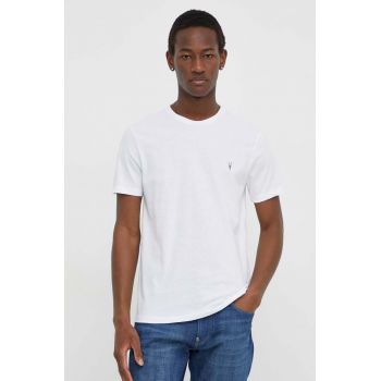 AllSaints tricou din bumbac BRACE SS CREW 3-pack culoarea turcoaz, uni, MD130M