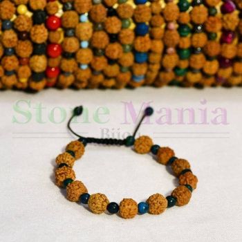 Bratara rudraksha 6mm si crisocola 4mm ieftina