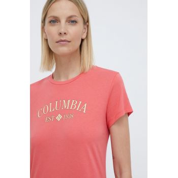 Columbia tricou Trek femei, culoarea roșu 1992134