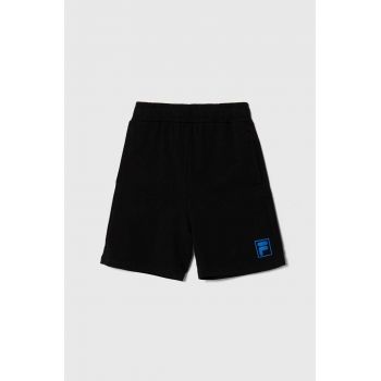 Fila pantaloni scurti copii culoarea negru, talie reglabila