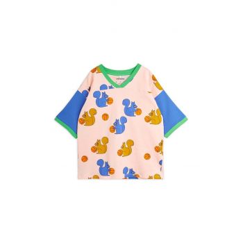 Mini Rodini tricou de bumbac pentru copii Squirrel cu imprimeu