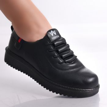 Pantofi dama casual Negri din Piele Ecologica Drinca