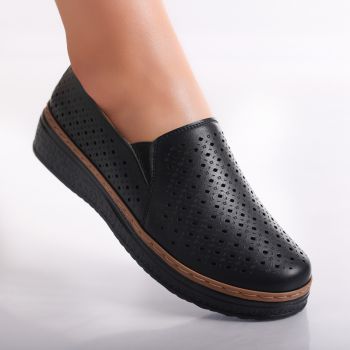 Pantofi dama casual Negri din Piele Ecologica Ismar