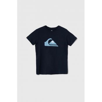 Quiksilver tricou de bumbac pentru copii COMPLOGOYTH culoarea albastru marin, cu imprimeu