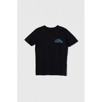 Quiksilver tricou de bumbac pentru copii SNAKECHARMERYTH culoarea albastru marin, cu imprimeu ieftin