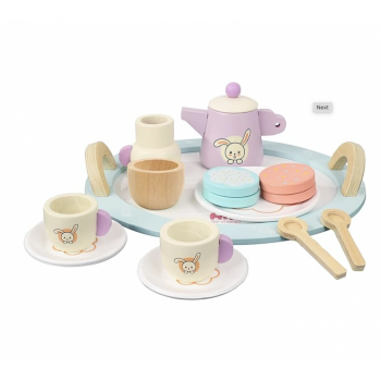 Set Montessori Pastel de ceai cu desert, din lemn