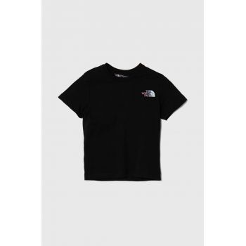 The North Face tricou de bumbac pentru copii RELAXED GRAPHIC TEE 2 culoarea negru