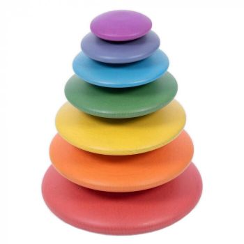 Jucarie Educativa Rainbow Wooden Buttons