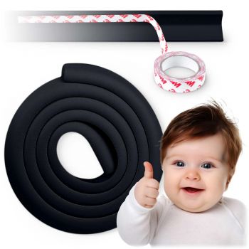 Rola protectie multifunctionala din spuma pentru margini si muchii Ricokids 2m Negru