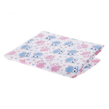 Salteluta impermeabila pentru schimbat scutece Akuku 55x70 cm Grey-Pink Owls