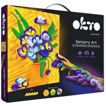 Set Pictura 3D cu Argila Usoara Irises 30x40cm