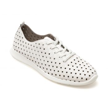 Pantofi casual REMONTE albi, R71011, din piele naturala