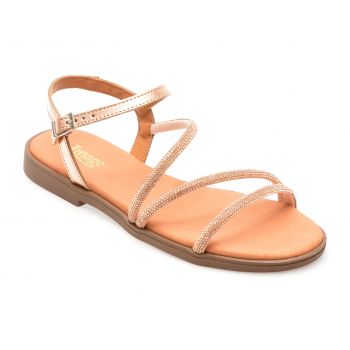 Sandale casual IMAGE bronz, BRADES, din piele naturala